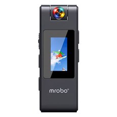 mrobo 迷你攝像機 高清錄影 便攜式運動攝像機 輕巧隨身記錄, 黑色, D8-32GB