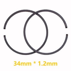 2개/몫 34mm 1.2mm 잔디 트리머 피스톤 링 세트 맞는 중국어 1E34F 엔진 브러시 커터 미쓰비시 TL26 CG260
