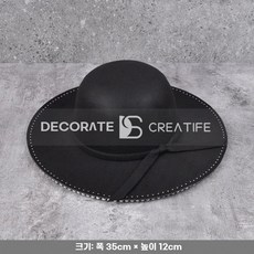 여자 고급 페도라 버킷햇 가을 중년 울 모자, C. 종 착용불가 모델룸 소품으로만 사용