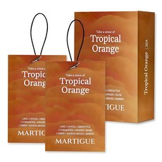 Martigue 香氛袋車用芳香劑2入, Tropical Orange, 1組