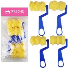 롤러 도장찍기 스펀지 4종세트 물감놀이 미술놀이 986000ea (개), 본상품