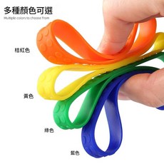 矽膠積木紋圓點拉力帶 拇趾外翻訓練伸展手環, 1個