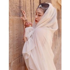 린넨 히잡 자외선차단 이슬람 여성용 머리띠 머플러