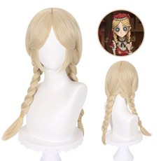 小優 第五人格 安妮·萊斯特 cos 假髮 辮子款 黃色長髮假髮, 1個, 安妮·莱斯特