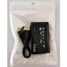 跨境USB2.0高速SD卡TF讀卡器MS電腦六合一M2多功能XD 讀卡器CF批, 1個, 如圖, 黑色光面袋裝