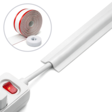 미늄 잘라쓰는 5m 대용량 전선 몰딩 가리개 선정리 벨크로, 화이트, 1세트