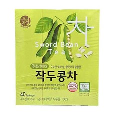 [DM] 건강한 티타임_구수한 맛과 향 국내산 100% 작두콩차 티백 1g 40T 건강차 우리차, 1