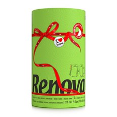 RENOVA 레노바 유럽 프리미엄 화장지 키친타올 그린 1롤, 1개