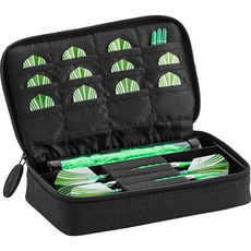 Casemaster소프트 및 스틸 팁 다트를 위한 케이스 마스터 플라즈마 다트 3개의 담을 수 있으며 비행 샤프트 개인 물품을 내장 저장 튜브 포켓이 특징입니다, Black Trim, 1개, Black Trim