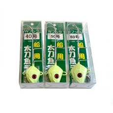 太刀魚船釣專用Wフック魚鉤，多尺寸可選，高強度防鏽處理，提升釣獲率, 1個, 1個裝