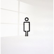 화장실표지판 남녀화장실 도어사인 화장실문패 아크릴스카시, 검정 남