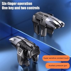 게이머용 블랙 모바일 컨트롤러 편리한 미끄럼 방지 게임 트리거 Pubg 합금 키 슈터 휴대용