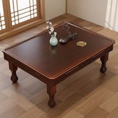 가온공방 원목 접이식 교자상 690x510 3~4인용 밥상 흑단, 엔틱