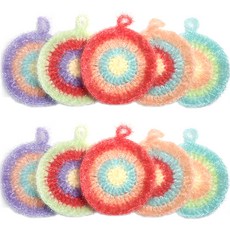 J&J 彩色壓克力菜瓜布, 10入, 1組