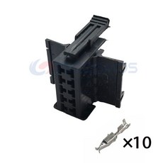10핀 자동차 배선 커넥터 AC 어셈블리 플라스틱 하우징 개조 소켓 플러그 1-929505-4, 03 1SET
