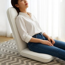 좌식의자 접이식 등받이 바닥 쿠션 각도조절 의자, 1개, 대형 옐로우