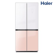하이얼 글램 글라스 433L 4도어 냉장고 방문설치, Hrs445mnwp(433l)