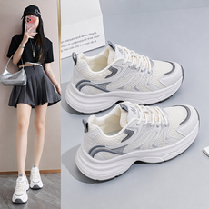 FvaBzon 여성 메쉬 통기성 키높이 운동화 경량 쿠션 데일리 워킹화 스니커즈