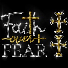 1개 유리 핫픽스 라인스톤 다리미 부착형 아플리케 의상 액세서리 (옷 가방 바지용 십자가 모양 297x210mm), 혼합색