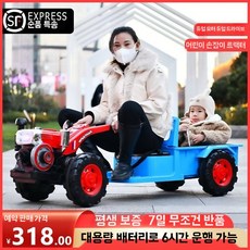 전동경운기 장난감 가짜 승용 4륜 사륜 트랙터 오토바이 자동차 레드 탑승 드라이브, A. 듀얼 드라이브 전기, R. 레드듀얼 드라이브대용량 배터리