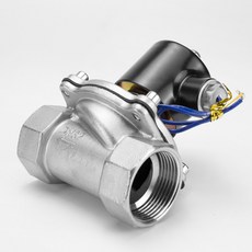 304 不鏽鋼電磁閥 DN32 常閉水閥 氣閥 220V 24V, 1個, 304 AC220V DN15 （長62