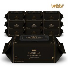 아이러브베베 시그니앙 82g 블랙라벨 70매 10팩 캡형 아기물티슈, 10매, 1개