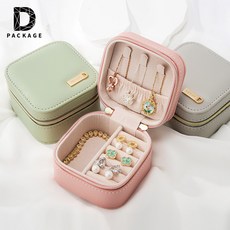 여행용 악세사리 보관함 8.5x8.5cm 정사각 지퍼 보석함