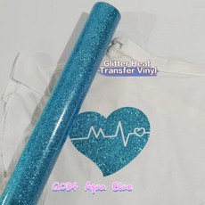 글리터 열전사 비닐 HTV DIY 의류 셔츠용 고탄성 데코 필름 플렉스 포일 플로터, [00] 11.8inx3ft, GLI034