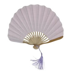모시부채 (소) 22cm (연분홍) 직물아교포수 모시접선(최상품 노리개 달려있음), 연분홍색, 1개