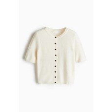 국내백화점 H&M 가디건 브랜드관 니트 크림 1247671007 커플 사무실 (BK파우치 증정)