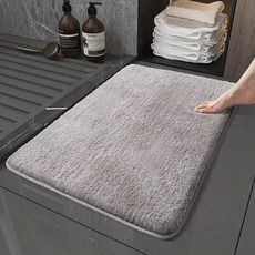 浴室吸水防滑地墊 衛浴腳墊 臥室地毯, 1個, Ground mat--浅灰色,40*60實惠上新超值優惠