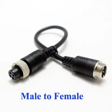 1PCS M12 4PIN DVR 항공 케이블 20CM GX12 연장 어댑터 카메라, Male to Female
