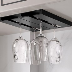 편한생활연구소 안심 무타공 와인잔 거치대, 1개