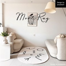 애나하임 모르 국산 타원형 프리미엄 포인트 먼지없는 사계절 워셔블 단모 미니 대형 거실 러그카페트, 크림아이보리(셔닐원단)