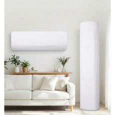 쇼핑원더 벽걸이 스탠드 2in1 에어컨 커버 세트, 화이트 화이트
