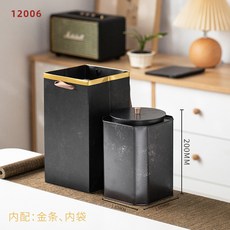 侘寂風 茶葉儲存密封罐 大容量黑色金屬包裝盒, 1個, 鐵鏽色-中號八角單罐+禮袋