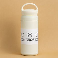레디박스 손잡이 스탠 텀블러 진공 보온 보냉 이중컵 캠핑용 물병 아이스 워터보틀, 1개, 500ml, 아이보리 1개, 500ml, 아이보리