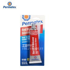 Permatex 81160 耐高溫 RTV 矽製墊片膠 平面密封膠, 1個, 紅色