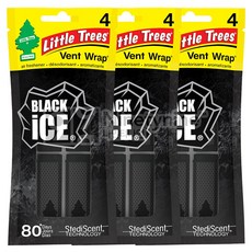 리틀트리 벤트 랩 방향제 블랙 아이스 4P, 블랙아이스, 3세트