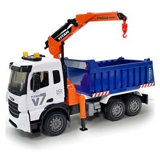 YOO&won V7 泰坦曲臂吊車重型工程可動玩具, 白色 + 海軍藍, 1個