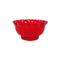 PC 빙수그릇 화채그릇 식당 업소용 황도볼 빙수볼 화채볼, 튤립볼, 소, 빨간색, 1개