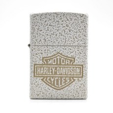Zippo 哈雷摩托車燃油式打火機 49467 白色紋理款