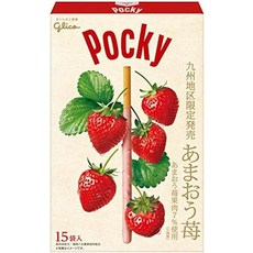 일본 글리코 포키 아마오우 딸기 14개입 1팩 일본과자 시즌한정, 1