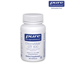 미국 Pure Encapsulations 크롬 ChromeMate GTF 600 180캡슐, 상세페이지 참조, 1개, 180정