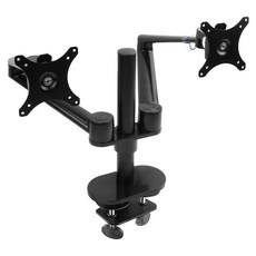 모든지 듀얼 모니터암 거치대 3단 관절 클램프 타입 받침대 OL2, 1개, 블랙