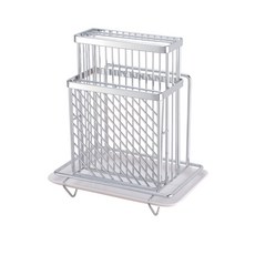 DAY&DAY 桌上型大小刀柄砧板架(附滴水盤) 廚房收納不鏽鋼, 1個