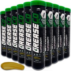극한 성능 휠 베어링 그리스 튜브 (10개입 케이스) 칼슘 설포네이트 NLG 2 EP 건용 | 고온 트랙터 자동차 축 CV 트레일러 볼 히치 슈퍼듀티