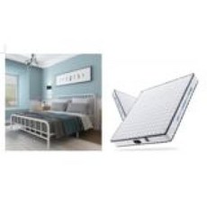 철제 프레임 침대 자취생 평상 1000x1900 안방 검정색 배드 원룸, 1000mmx2000mm, 흰색 프레임+20cm 매트리스