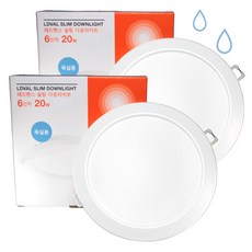 오스람 레드밴스 욕실 LED 다운라이트 6인치 20W 방습 화장실 * 2ea, 2개, 주백색(아이보리빛)