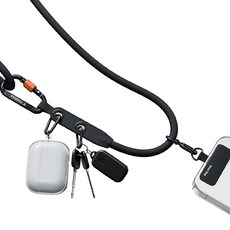 TORRAS LoopGo Clasp 手機掛繩 登山扣 戶外風格, 迷霧黑, 1個